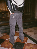 Cupid Print Washed Blue Jeans