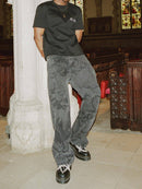 Cupid Print Washed Blue Jeans