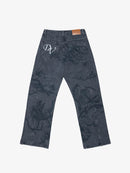 Cupid Print Washed Blue Jeans